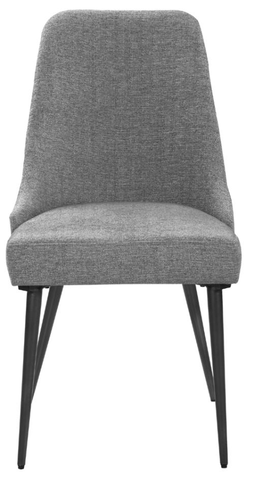 Alan Fabric Upholstered Dining Side Chair Grey (Set of 2)