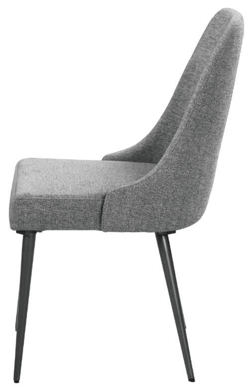 Alan Fabric Upholstered Dining Side Chair Grey (Set of 2)