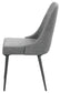 Alan Fabric Upholstered Dining Side Chair Grey (Set of 2)