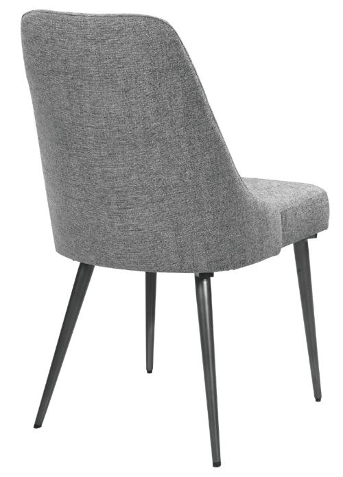 Alan Fabric Upholstered Dining Side Chair Grey (Set of 2)