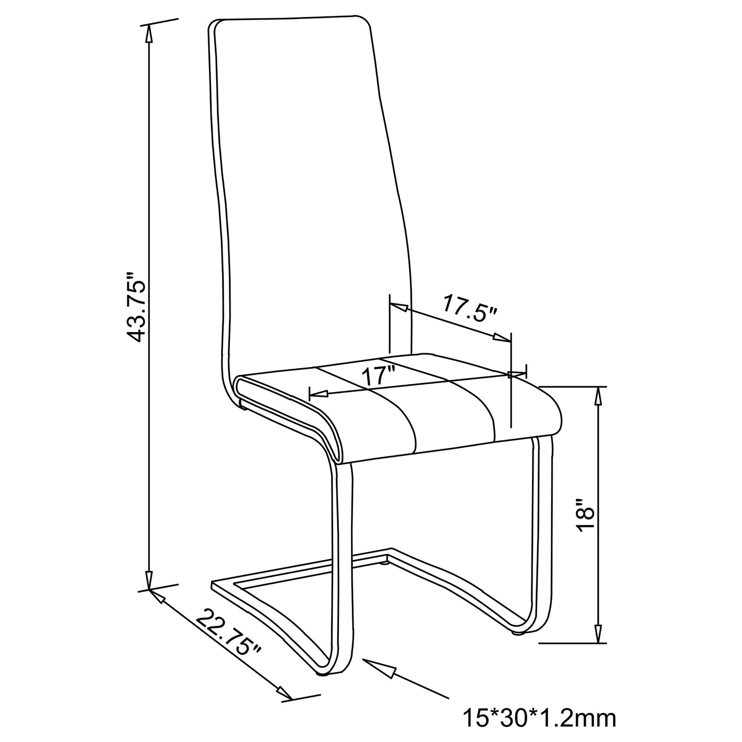 Montclair Upholstered Dining Side Chair White (Set of 4)