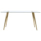 Gilman Rectangular 64-inch Glass Top Dining Table Gold