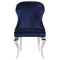 Cheyanne Upholstered Dining Side Chair Ink Blue (Set of 2)