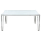 Pauline Rectangular 64-inch Glass Top Dining Table Chrome