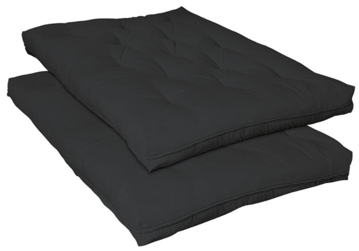 7.5" Deluxe Innerspring Futon Pad Black