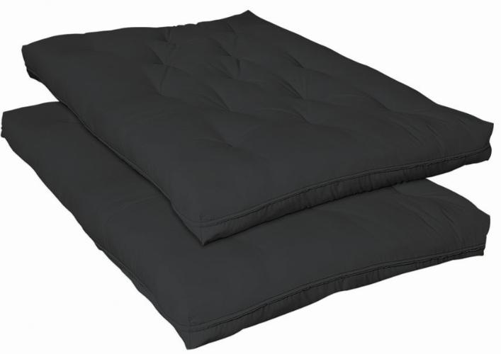 7.5" Deluxe Innerspring Futon Pad Black