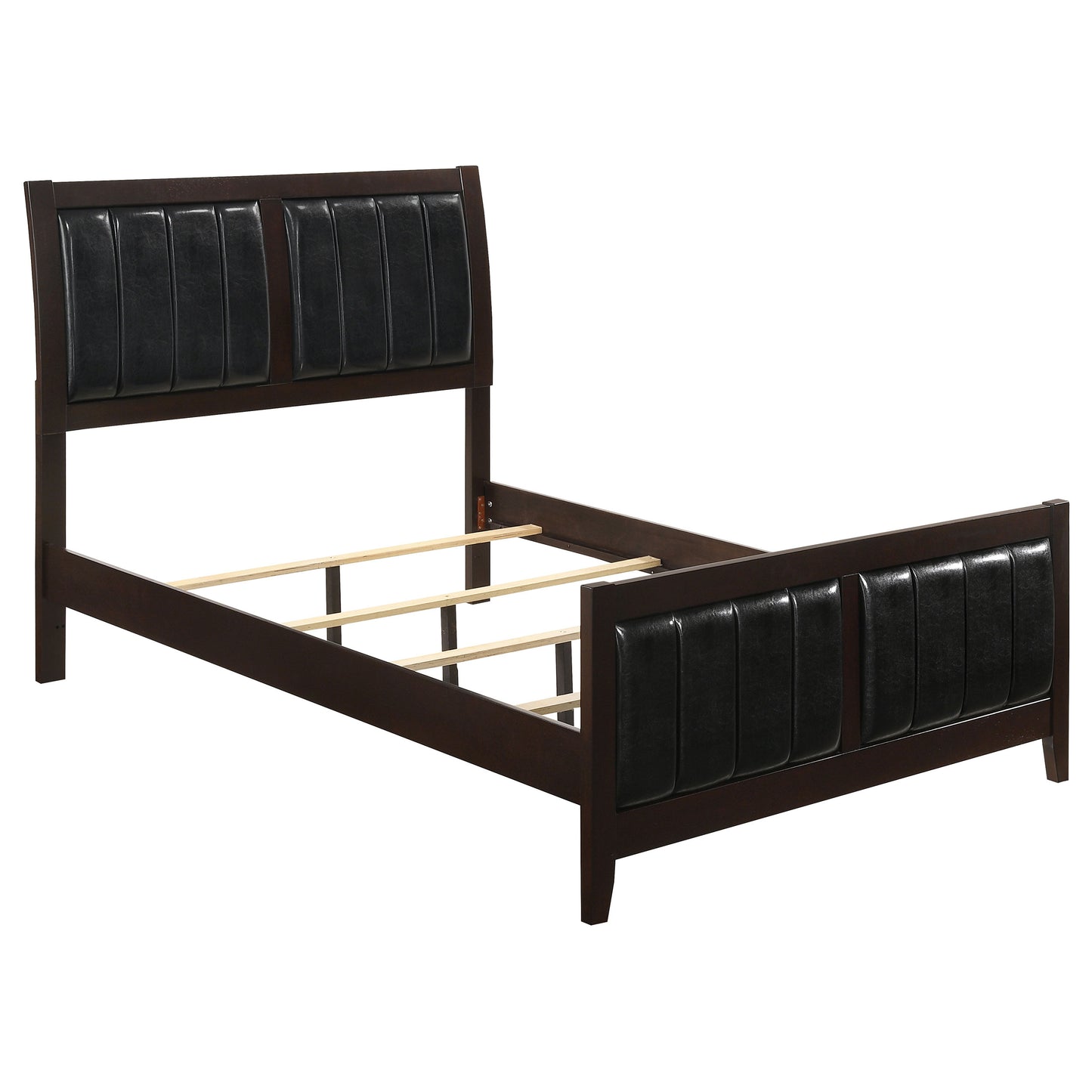 Carlton Wood Eastern King Panel Bed Cappuccino