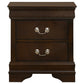 Louis Philippe 2-drawer Nightstand Cappuccino