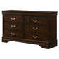 Louis Philippe 6-drawer Dresser Cappuccino