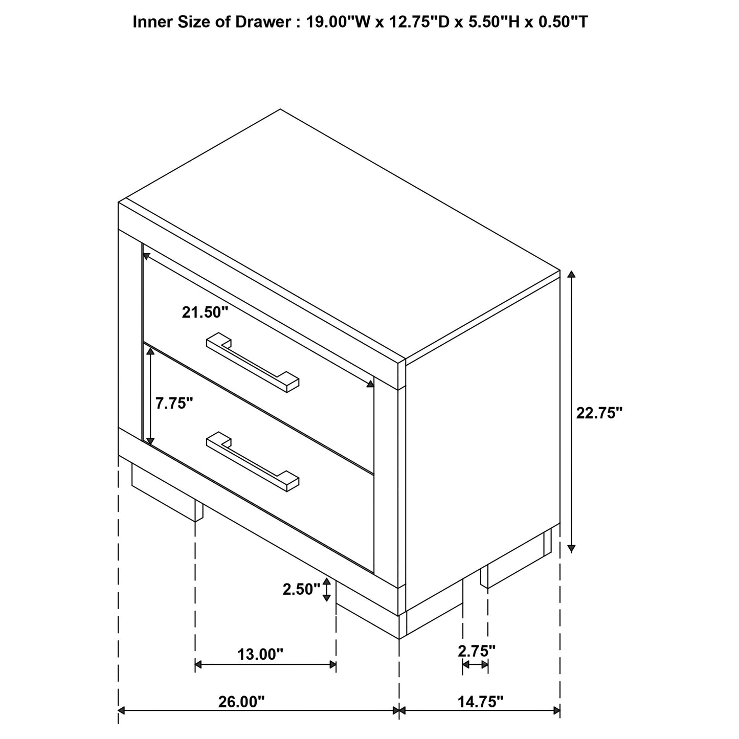 Jessica 5-piece Eastern King LED Bedroom Set Snow White