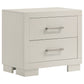 Jessica 2-drawer Nightstand Snow White