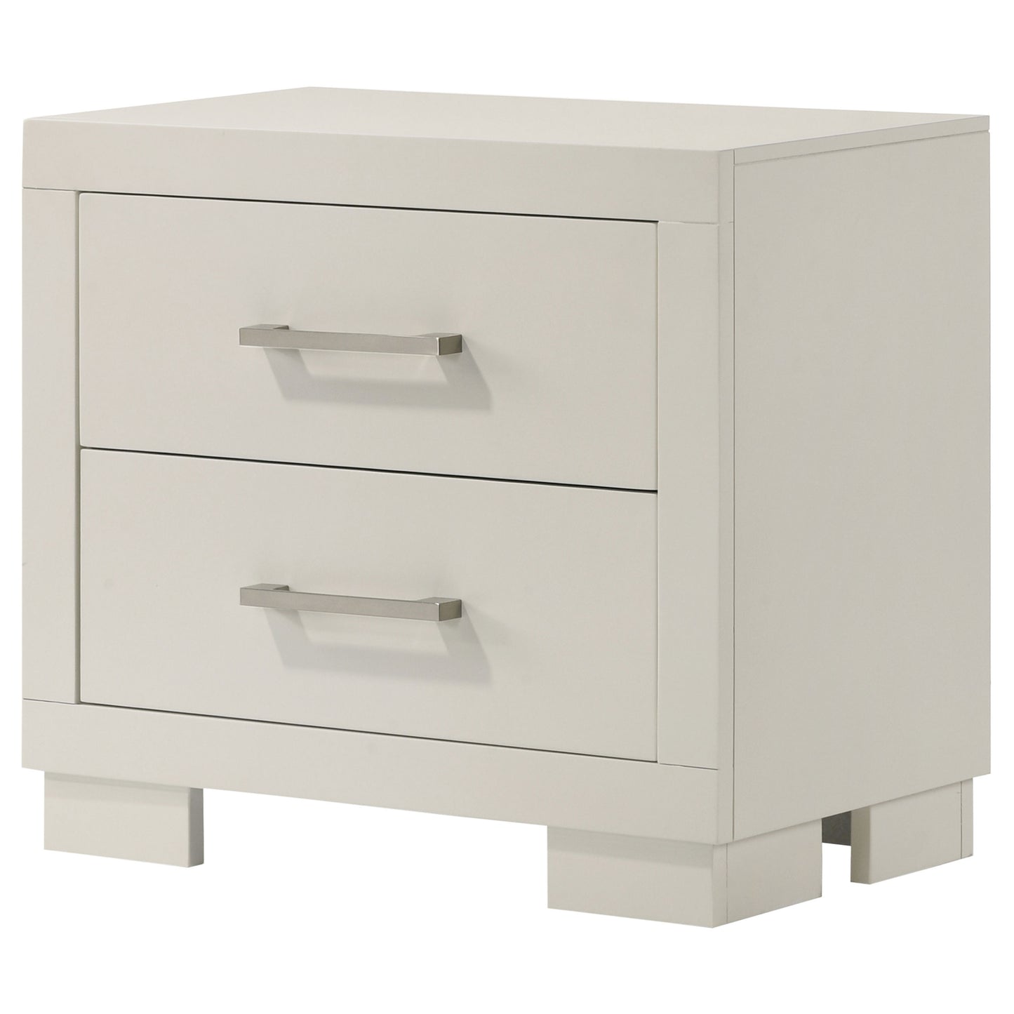 Jessica 2-drawer Nightstand Snow White