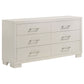 Jessica 6-drawer Dresser Snow White