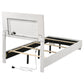 Felicity Wood Twin LED Panel Bed White High Gloss