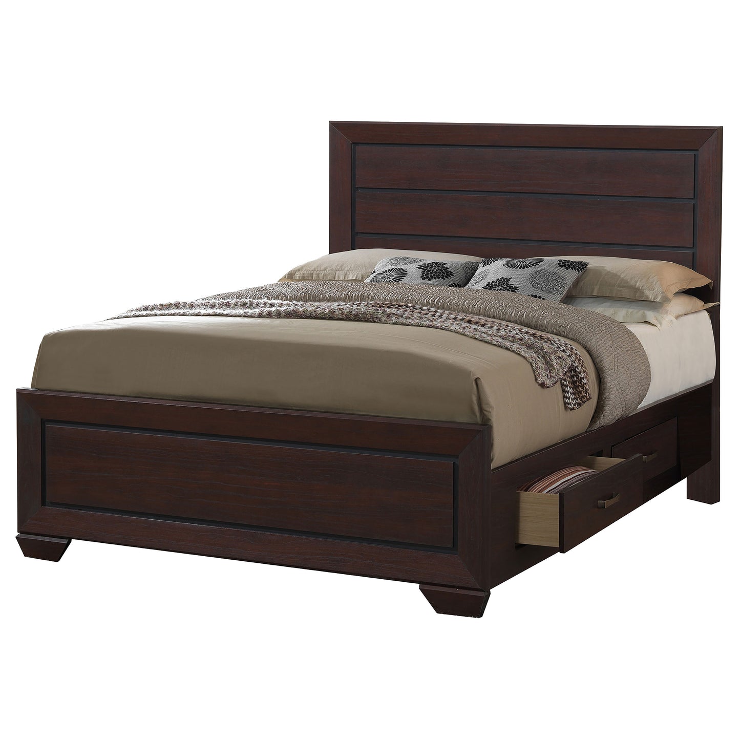 Kauffman 4-piece California King Bedroom Set Dark Cocoa