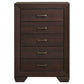 Kauffman 5-drawer Bedroom Chest Dark Cocoa