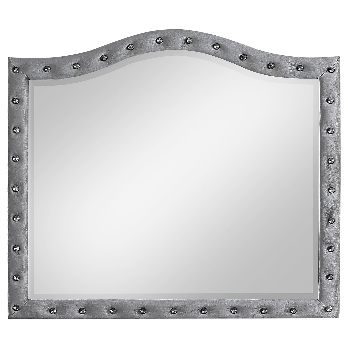 Deanna Upholstered Dresser Mirror Grey