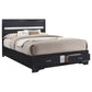 Miranda 51-inch Wood Eastern King Storage Panel Bed Black