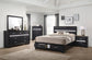 Miranda 51-inch Wood Queen Storage Panel Bed Black