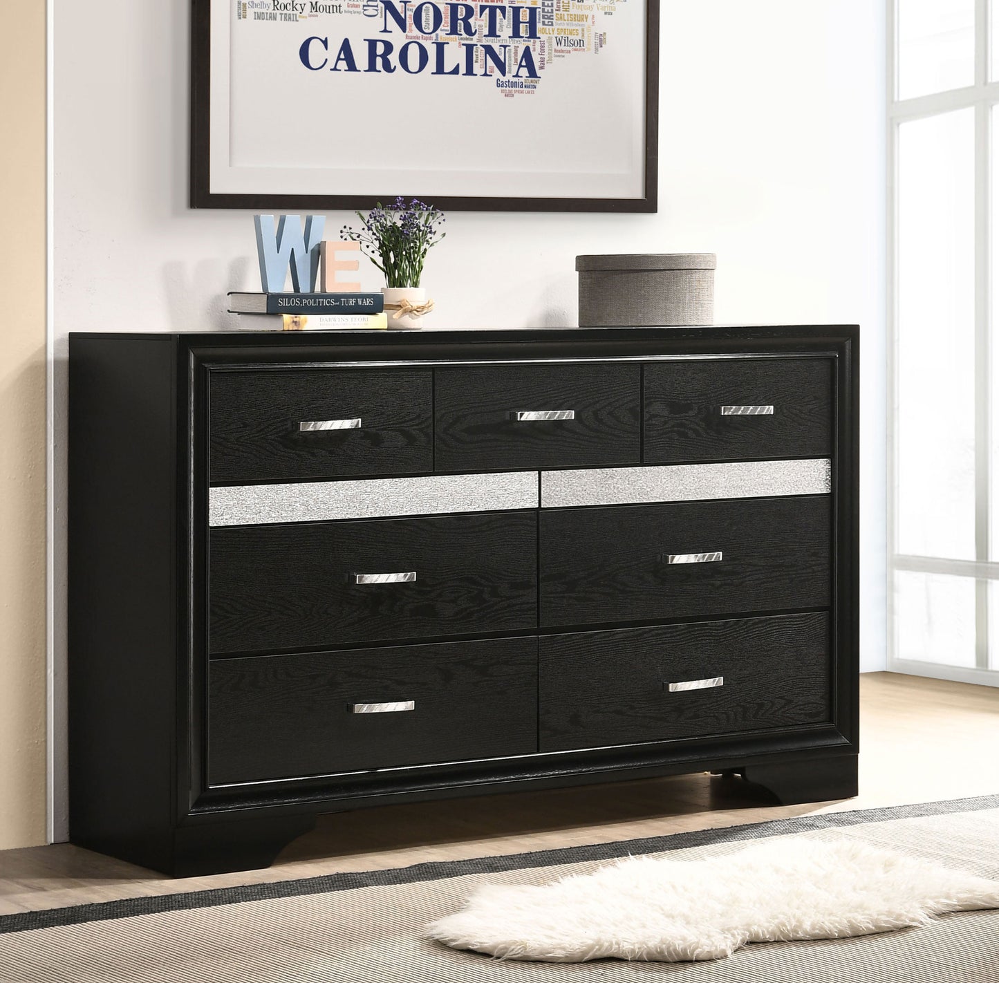 Miranda 7-drawer Dresser Black