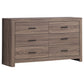 Brantford 6-drawer Dresser Barrel Oak