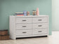 Brantford 6-drawer Dresser Coastal White