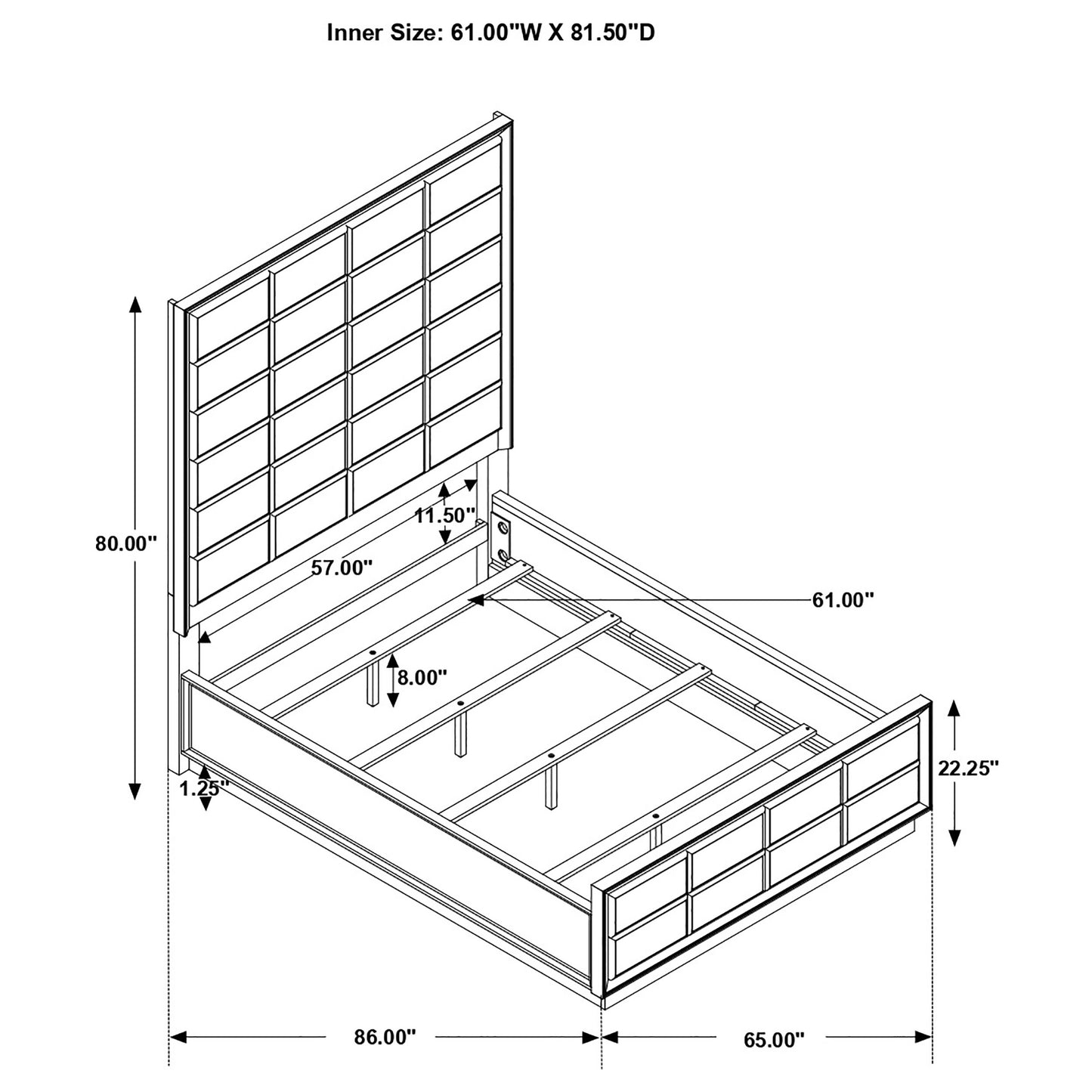 Durango 4-piece Queen Bedroom Set Smoked Peppercorn