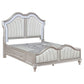 Evangeline Eastern King LED Storage Panel Bed Silver Oak