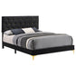 Kendall Upholstered Queen Panel Bed Black