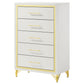 Lucia 5-drawer Bedroom Chest of Drawers White