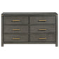 Kieran 6-drawer Dresser Grey