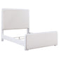 Anastasia Upholstered California King Panel Bed Pearl White