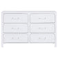 Anastasia 6-drawer Dresser Pearl White