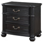 Celina 3-drawer Nightstand Black