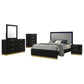 Caraway 5-piece Eastern King Bedroom Set Black