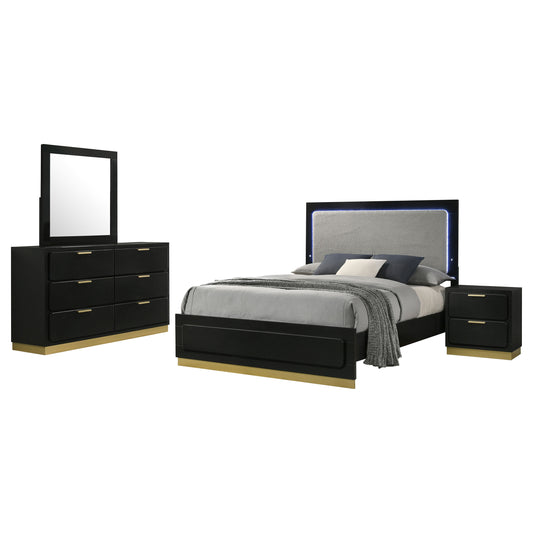 Caraway 4-piece Queen Bedroom Set Black