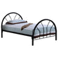 Marjorie Metal Twin Open Frame Bed Black