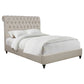 Devon 57-inch Upholstered California King Panel Bed Beige