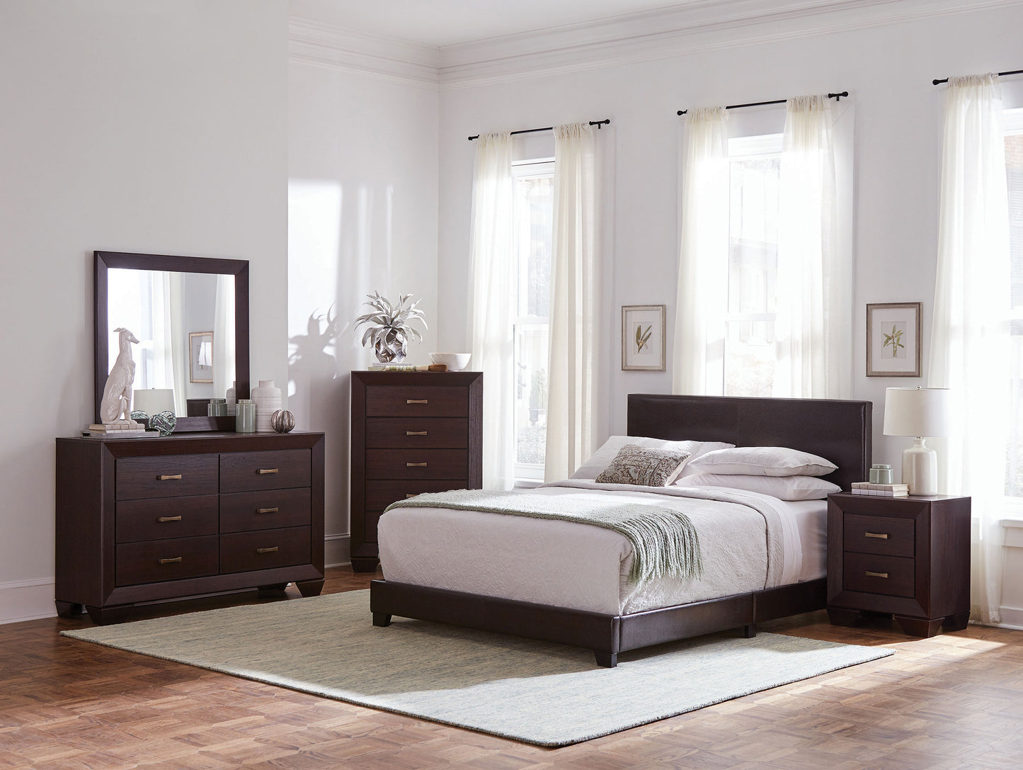 Dorian 5-piece Full Bedroom Set Dark Cocoa