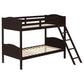 Arlo Wood Twin Over Twin Bunk Bed Espresso