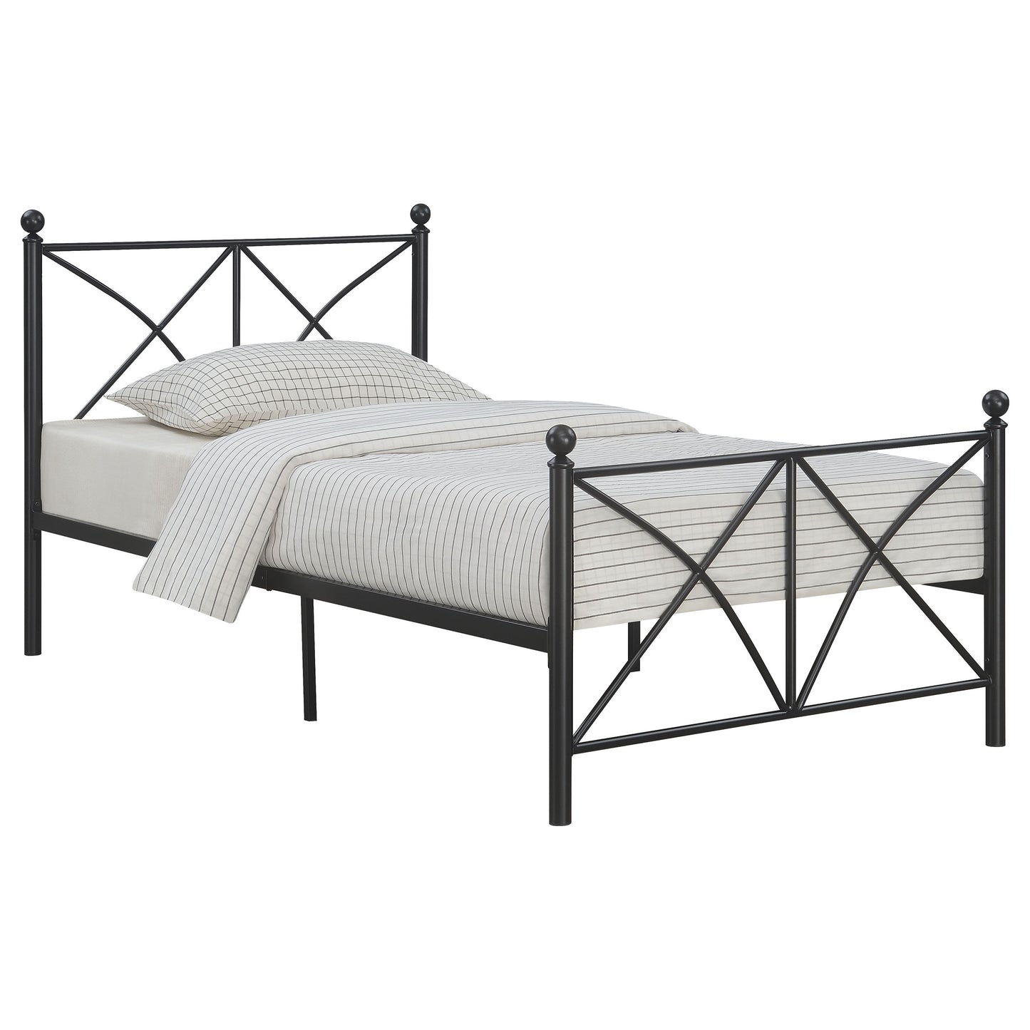 Hart Metal Full Open Frame Bed Matte Black