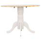 Allison Round 40-inch Drop Leaf Extension Dining Table White