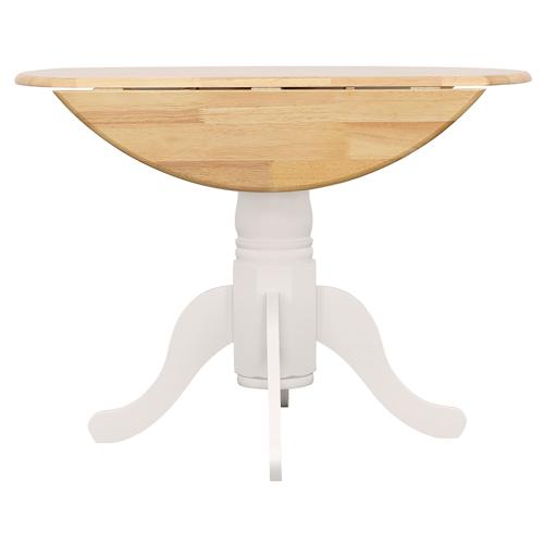 Allison Round 40-inch Drop Leaf Extension Dining Table White