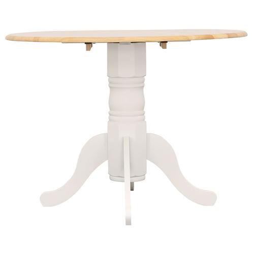 Allison Round 40-inch Drop Leaf Extension Dining Table White