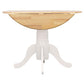 Allison Round 40-inch Drop Leaf Extension Dining Table White