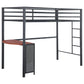 Fisher Twin Workstation Loft Bed Gunmetal