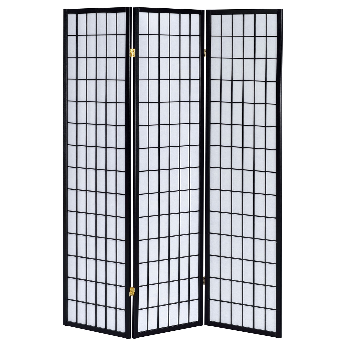 Carrie 3-Panel Room Divider Folding Shoji Screen Black