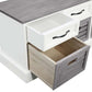 Alma 3-drawer Storage Bench White and Weathered Grey