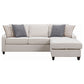 Mcloughlin Upholstered Sloped Arm Sectional Sofa Platinum