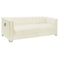 Chaviano Upholstered Track Arm Sofa Pearl White